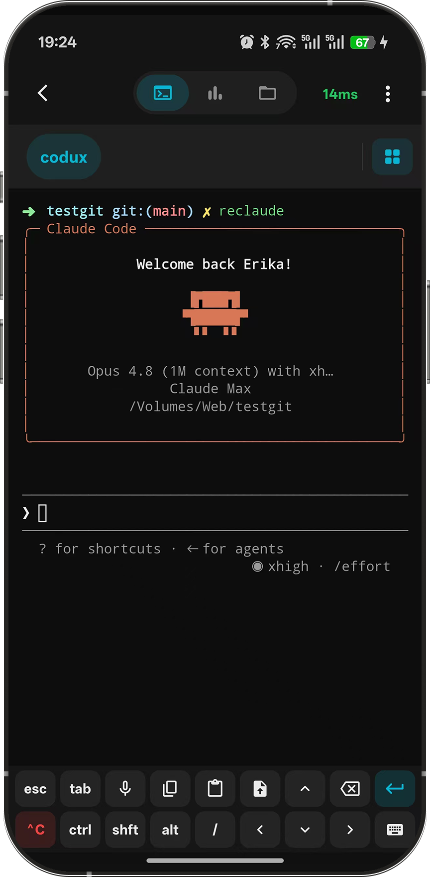 Codux mobile workspace
